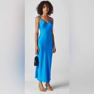 Whistles Blue Dagma Slip Dress size 6